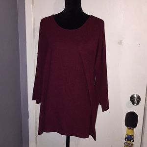 NWT old navy XL burgundy 3/4 sleeve sweater shirt